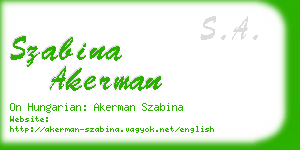 szabina akerman business card